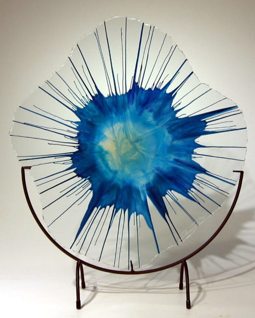 DD18-0247 Energy Web Blue/Cobalt/Navy 18x18 $295 at Hunter Wolff Gallery